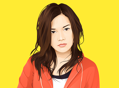 YUI girl illustration illustrator japanese culture portrait singer vector yui