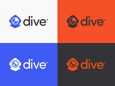 Dive brand branding camera dive diver helmet icon logo scuba video