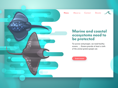 Protect the Ocean adobe illustrator deep sea design illustration logo marine photoshop typography ui userinterfacedesign vector art webpage webpage design