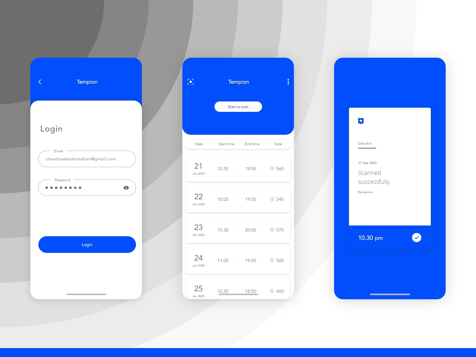 Time sheet app by Chandrasekar K on Dribbble