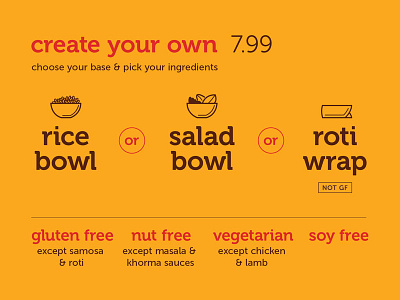 Tikkaway Menu Board board design food menu restaurant typography yellow
