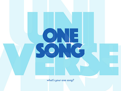 Uni = One. Verse = Song. blue motivation song type typography universe