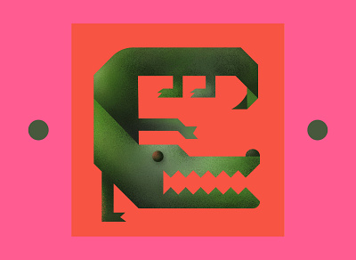 Croc animal animal art colorful croc crocodile design digitalart gradient grain illustration vector