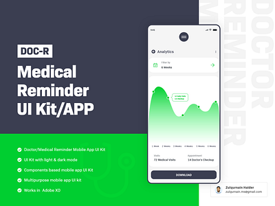 Free Doc-R (Doctor Medical Reminder) UI Kit