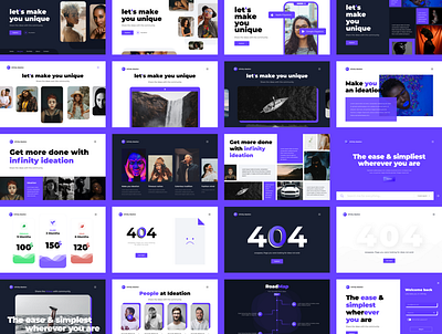 Infinity Ideation Multipurpose Web UI Kit 2020 design adobe branding creative design creativity flat ideas infinity minimal modern design trending typography web web design webdesign website website design