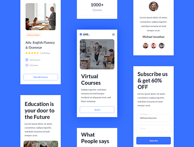 UX/UI Website Design (Education LMS) 2020 design 2020 trends 2021 adobe app creative design design flat minimal minimalism minimalist typography ui ux design vector web web design webdesign website website design