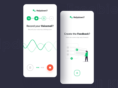 Freebie UI Kit (HelpDown) 2020 trend 2021 trend adobe app creative design design free freebie freebies medical medical app minimal minimalism minimalist minimalistic typography ui ux ui ux design ux web