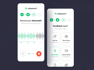 Freebie UI Kit (HelpDown) 2020 trend 2021 trend adobe app creative design design free freebie freebies medical medical app minimal minimalism minimalist minimalistic typography ui ux ui ux design ux web