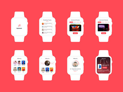 Freebie Apple Watch iOS Collection (MyMusic UI Kit)