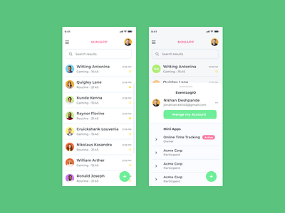 Dashboard - Mobile App UX/UI Design