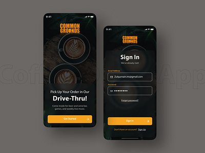 Coffee Order App - UI/UX Designs