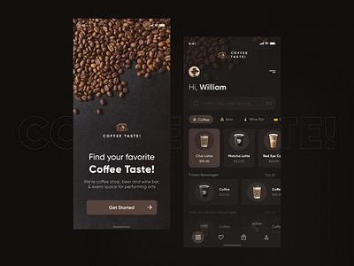 Freebie Coffee App UI UX Design