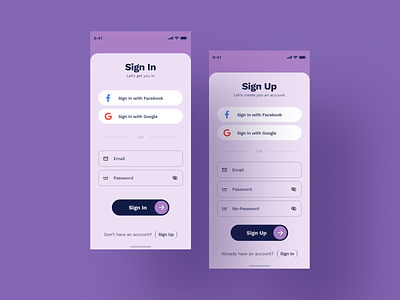 Sign Up/Sign In mobile app ui ux design - howtodress by Zulqurnain ...