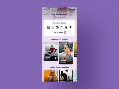 My Collection Page UI UX Design - howtodress