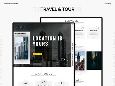 Muqudas Travel & Tour adobe branding creative design design photoshop typography ui ui ux ui ux design ux