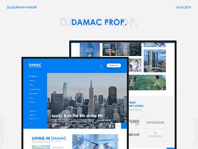 Damac Properties Ui Template Design adobe branding creative design design photoshop typography ui ui ux ui ux design ux