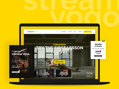 Yoga(StreamYoga) - UX/UI Interaction Design creative design design illustration logo typography ui ui ux ui ux design ux web webside