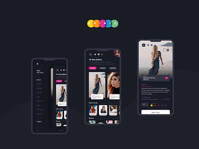 Shopping App (Spirit.Pk) adobe animation app creative design design typography ui ui ux ui ux design ux