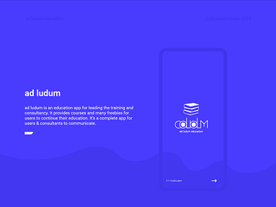 Educaation App (ad ludum) - UX/UI Design app app design creative design design flat minimal minimalism minimalistic modern typography ui ux ui ux design webside