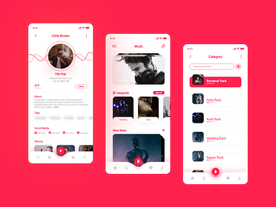 Music App UX/UI Design adobe app creative design design minimal modern ui music music app music app design ui ux design