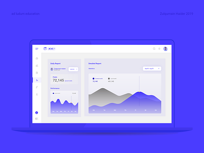 Education Dashboard (ad ludum) UX/UI Design adobe creative design dashboard design dashboard ui design minimal minimalism modern modern dashboard ui ux ui ux design xd design xd ui kit