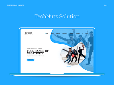 Webpage (Technutz Solution) UI/UX Design adobe app creative design design logo minimal minimal design modern photoshop ui ui ux ui ux design ux web webdesign webpage website website design