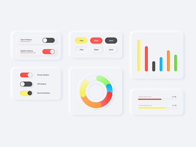 Skeuomorphic Soft UX/UI Elements app creative design figma figmadesign flat illustration minimal neumorphism photoshop sketchapp skeumorphic skeumorphism skeuomorph ui ux ui ux design uidesigner uidesigns vector web