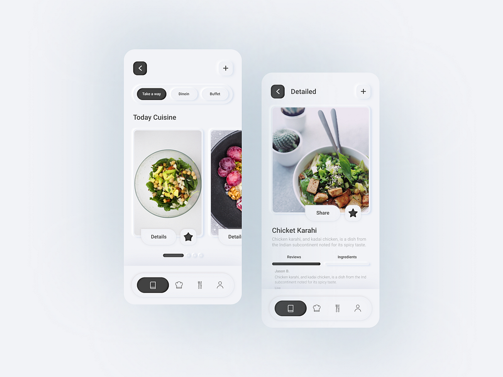 Skeuomorphism/Neumorphism Food App UI Design by Zulqurnain Haider on ...