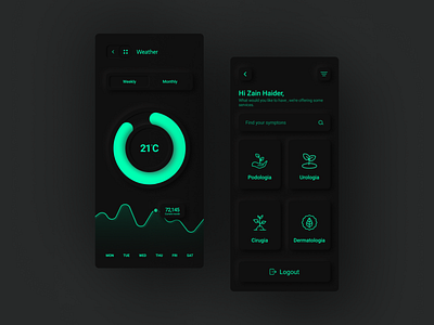 Skeuomorphism/Neumorphism Medical App UI Design animation app creative design flat icon illustration minimal minimalism minimalist minimalistic nemorphic neumorph neumorphism sketch skeumorph skeumorphic skeumorphism ui ux design vector web