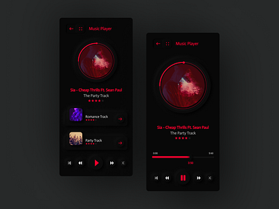 Skeuomorphism/Neumorphism Music Player UI Design animation app creative design flat icon illustration minimal minimalism minimalist minimalistic neumorph neumorphic neumorphism sketchapp skeumorphic skeumorphism skeuomorph ui ux ui ux design web