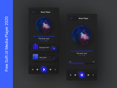 Free UI Neumorphism/Skeumorphism Media Player Designs adobe animation app creative design flat illustration minimal minimalism minimalist minimalistic neumorph neumorphic neumorphism skemorohism skeumorph skeumorphic typography ui ux design ux