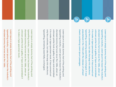 Color Bars blue color green orange seafoam