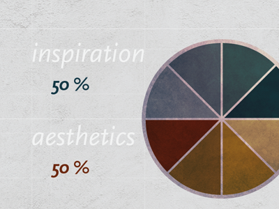 Inspiration + Aesthetics blue chart infographic information graphics orange pie chart pie graph red scala sans texture