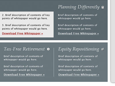 Planning Differently gray grey red typography website