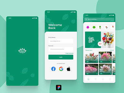 Flower android apple design mobiledesign ui uidesign