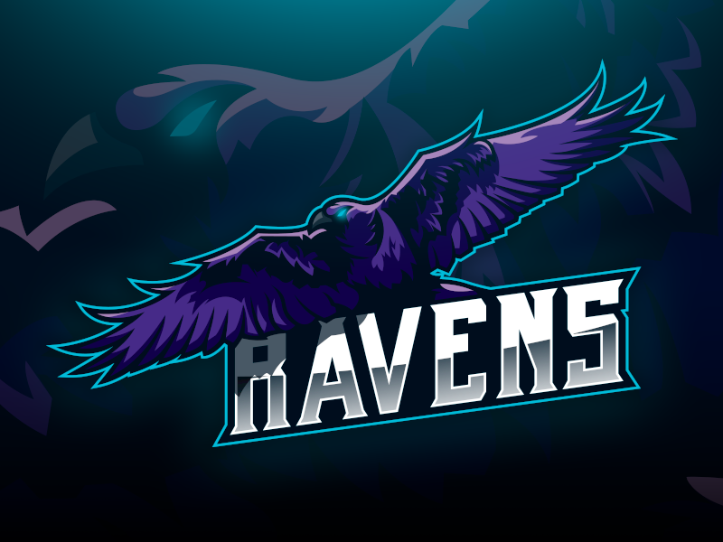 Raven Dribbble raven gaming logo esports logo e-sports esports e-sport esport brand badge angry vector mascot logo mascot design logodesign logo illustration