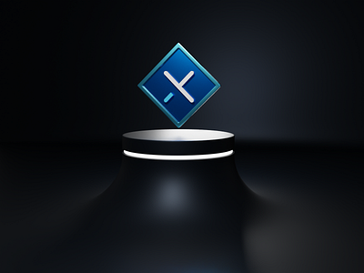 Software Logo 3d blender blue branding dark design icon logo modelling ui white