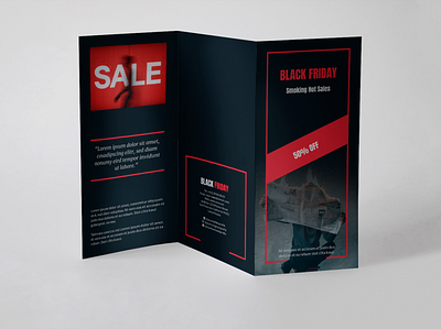 Black Friday branding brochure designart flyer graphic design print sale trifold