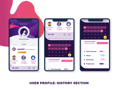 User Orofile Mobile UI Design calendar design app illustration mobile app mobile design profile app mobile ui design ui designer user profile design