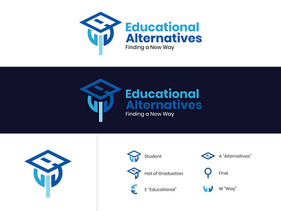 Educational Alternatives Logo Design app brand and identity brand logo branding design education education app education logo icon logo
