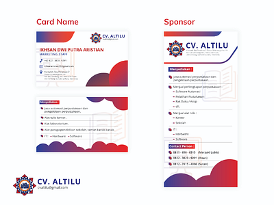 CV Altilu's Card Name and Sponsor Design bussines bussines card namecard sponsor