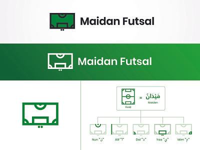 Maidan Futsal Logo Concept (For Sale) app arabic logo brand and identity brand logo branding design field football futsal illustration islamic logo sport sports branding sports design sports logo stadium