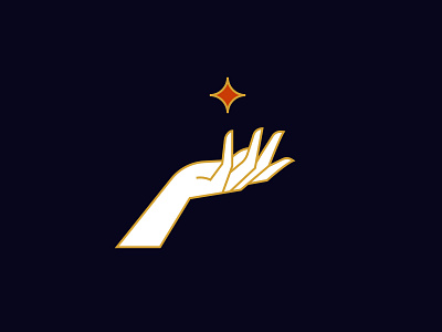 Hand Star app brand branding hand icon identity illustration logo logotype mark minimal monogram star vector