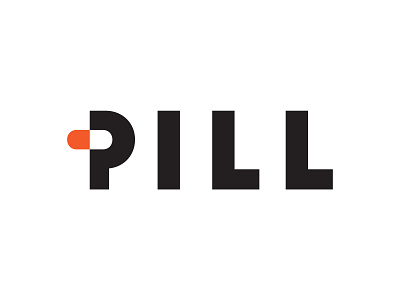 Pill Logo brand branding health icon identity letter lettering logo logotype mark negative negativespace p pill type typography