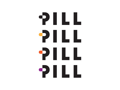 Pill Logo Variation app brand branding icon letter lettering logo logotype mark monogram negativespace pill type typography ui ux