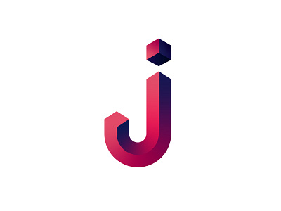 J Isometric Logo Colored