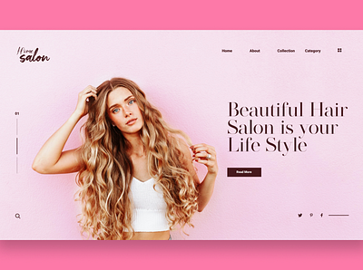 Salon flat design modern design webdesign