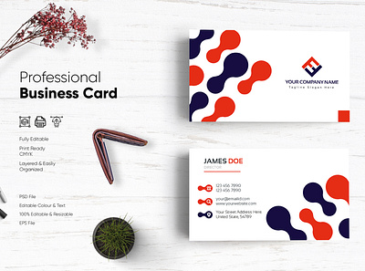 Modern Business Card Template-01 bdthemes business card design business cards design flat design modern design professional business card professional design visiting card visiting card design visitingcard