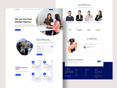 Digital Agency - Landing Page Design agency website business website design design agency landing page design landing page ui uidesign web page design web ui website website design