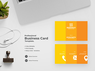 Business Card -129 design flat design modern design professional business card professional design visiting card visiting card design visitingcard